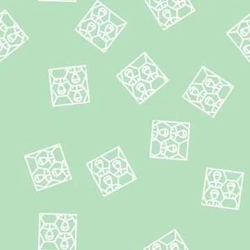 Honeycomb networking line vector seamless pattern Stock Illustration