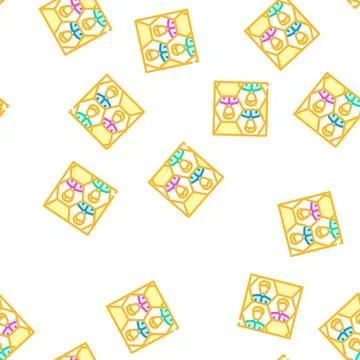 Honeycomb networking vector seamless pattern Stock Illustration