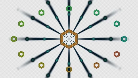 Honeycomb Node Connection Overlay Seamless Loop Stock-Footage 341786929