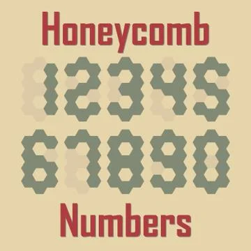 Honeycomb numbers Stock Illustration