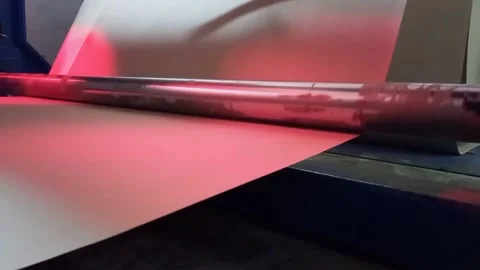 Honeycomb paper making process. gluing on paper Stock Footage 231766661