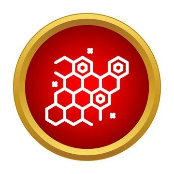 Honeycomb pattern icon representing natural organic structure 스톡 일러스트