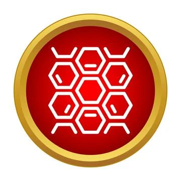 Honeycomb pattern icon representing natural hexagonal structure Illustrazione stock