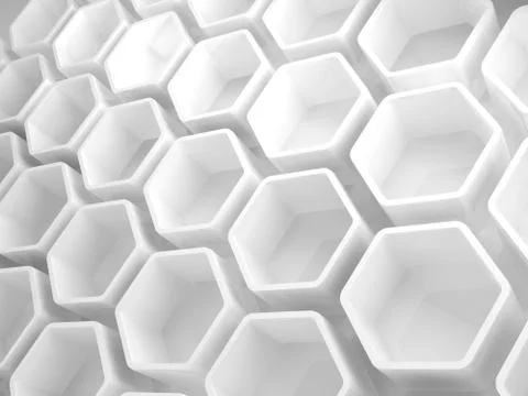 Honeycomb pattern on the wall, 3d render Stock Illustration