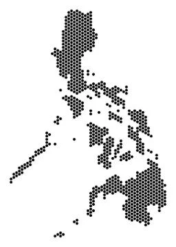 Honeycomb Philippines Map Stock Illustration