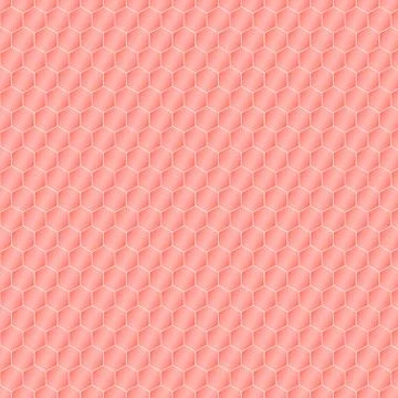 Honeycomb pink background. Vector illustration of geometric texture Stock Illustration