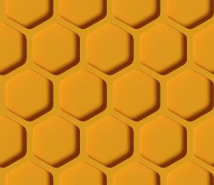 Honeycomb seamless pattern. 3d illustration. Stock Illustration