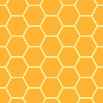 Honeycomb seamless pattern. Abstract geometric yellow honeycomb seamless pa.. Illustrazione stock