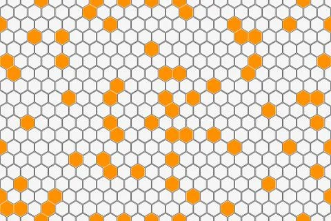 Honeycomb Seamless Pattern. Geometric Hexagons Background Stock Illustration