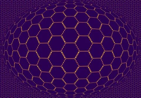 Honeycomb seamless pattern on a purple background Illustrazione stock