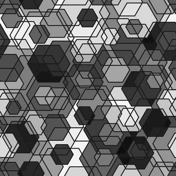 Honeycomb seamless pattern. Repeated overlap hexagon motif texture print Иллюстрация