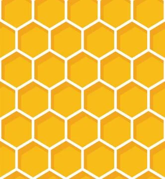 Honeycomb seamless pattern. Vector natural honey background. Stock Illustration