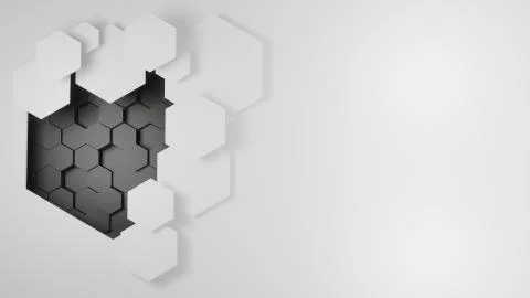 Honeycomb shape abstract background 3D render Stock Illustration