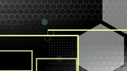 Honeycomb shapes on grey background Stock Footage 114830196