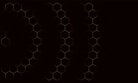 Honeycomb shiny  background. Vector stock illustration for poster Stock Illustration