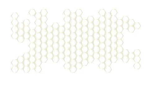 Honeycomb structure. Honey comb. Bee products in sketch style. Vector Illustrazione stock