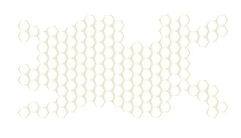 Honeycomb structure. Honey comb. Bee products in sketch style. Vector Illustrazione stock