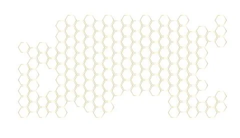 Honeycomb structure. Honey comb. Bee products in sketch style. Vector イラスト素材