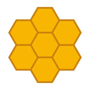 Honeycomb vector icon on white background Stock Illustration