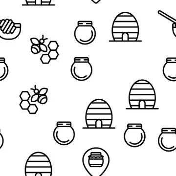 Honeycomb Vector Seamless Pattern 스톡 일러스트
