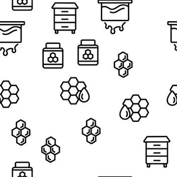 Honeycomb Vector Seamless Pattern Stock Illustration