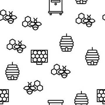Honeycomb Vector Seamless Pattern Stock Illustration