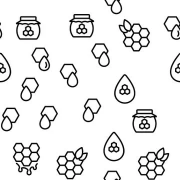 Honeycomb Vector Seamless Pattern 스톡 일러스트