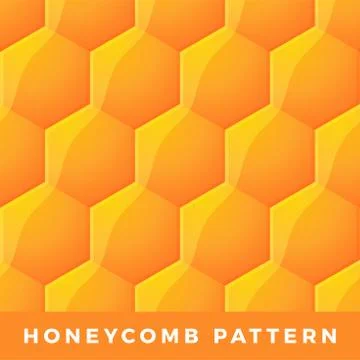 Honeycomb vector seamless pattern. Vector natural honey background. Stock Illustration