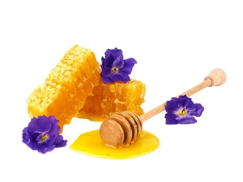 Honeycomb on a white background Stock Photos