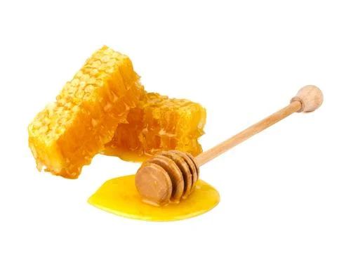 Honeycomb on a white background Stock Photos