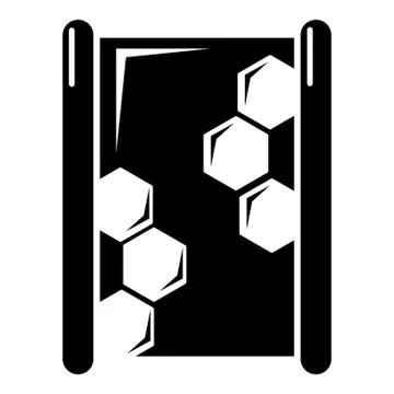 Honeycomb wood icon , simple style Stock Illustration