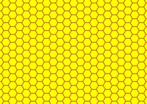 Honeycomb yellow background. Vector illustration of geometric texture. Seamless Stock Illustration