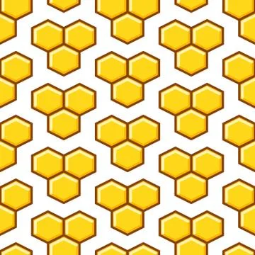Honeycomb yellow seamless vector pattern 스톡 일러스트