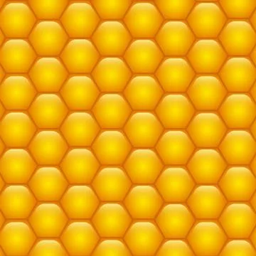 Honeycombs with honey. Background texture Stock Illustration