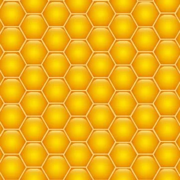 Honeycombs with honey. Background texture Stock Illustration