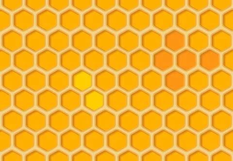 Honeycombs with honey pattern Stock Illustration