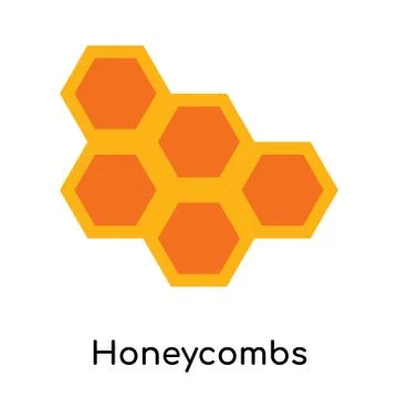 Honeycombs icon isolated on white background Free Stock Illustration