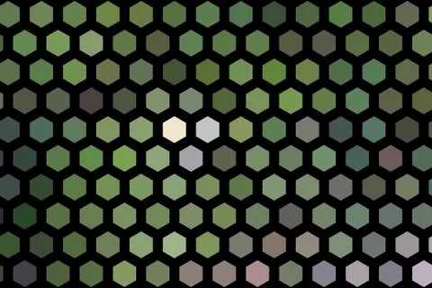 Honeycombs pattern. Multi-colored rectangular pixel background. Illustrazione stock