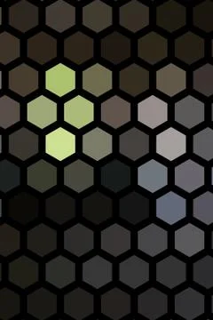 Honeycombs pattern. Multi-colored rectangular pixel background. Illustrazione stock