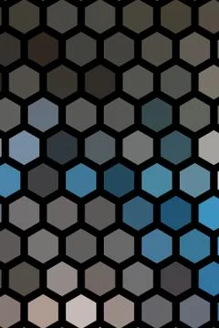 Honeycombs pattern. Multi-colored rectangular pixel background. Stock Illustration
