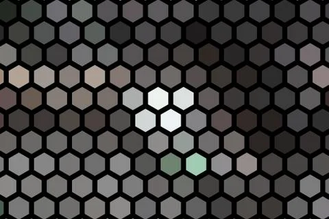 Honeycombs pattern. Multi-colored rectangular pixel background. Illustrazione stock