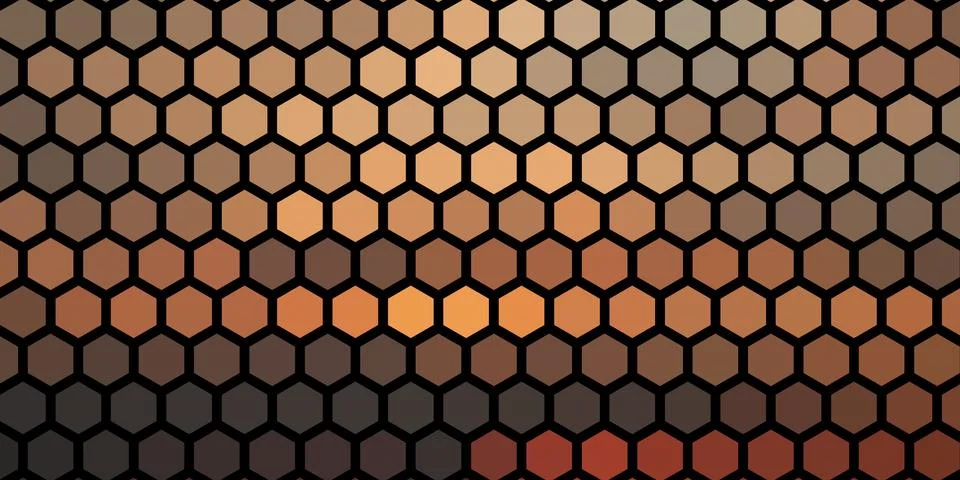 Honeycombs pattern. Multi-colored rectangular pixel background. Illustrazione stock