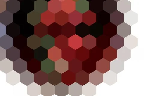 Honeycombs pattern. Multi-colored rectangular pixel background. Illustrazione stock