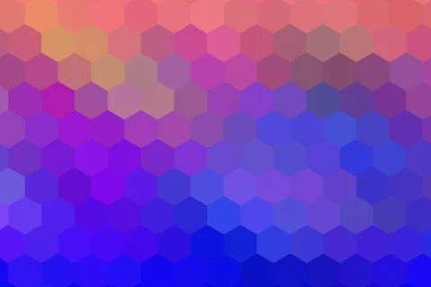Honeycombs pattern. Multi-colored rectangular pixel background. Illustrazione stock