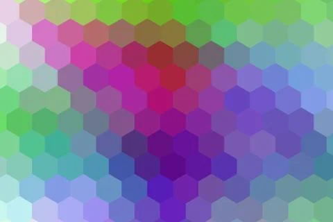 Honeycombs pattern. Multi-colored rectangular pixel background. Illustrazione stock