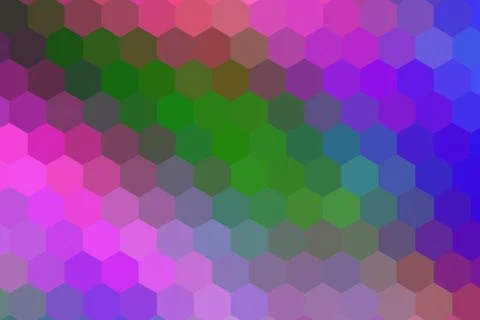 Honeycombs pattern. Multi-colored rectangular pixel background. Stock Illustration