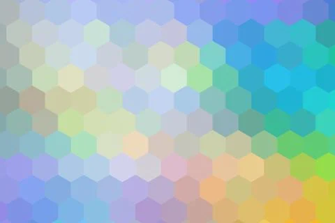 Honeycombs pattern. Multi-colored rectangular pixel background. 스톡 일러스트