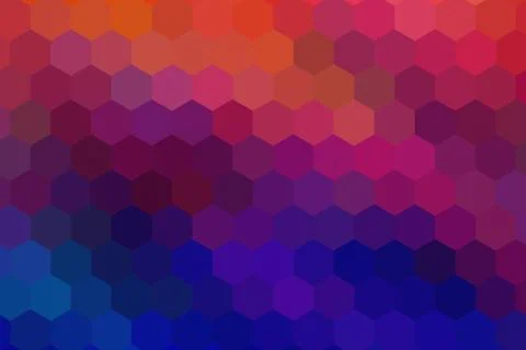 Honeycombs pattern. Multi-colored rectangular pixel background. 스톡 일러스트