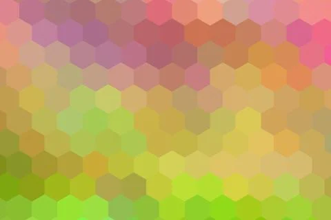 Honeycombs pattern. Multi-colored rectangular pixel background. Illustrazione stock