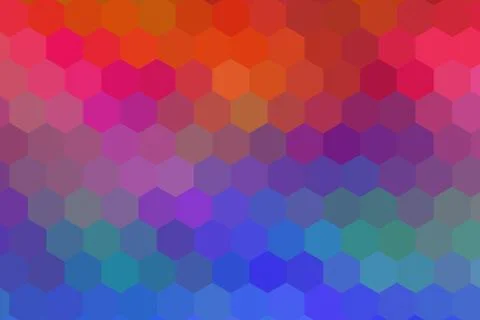 Honeycombs pattern. Multi-colored rectangular pixel background. Illustrazione stock